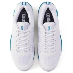 Chaussure Wilson Rush Pro 4.5 Toutes Surfaces Blanc/Bleu -Tennis Compagnie Magasin chaussure wilson rush pro 45 toutes surfaces blanc bleu 3