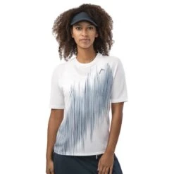 Tee-Shirt Femme Head Performance Blanc/Bleu
