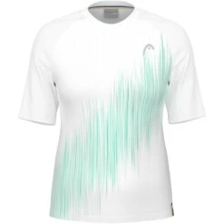 Tee-Shirt Femme Head Performance Blanc/Vert